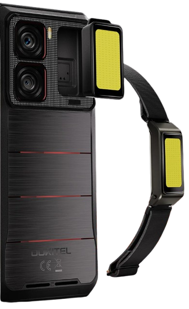 Oukitel WP200 Pro mobiltelefon, Fekete, 5G, 6,7" FHD+ AMOLED, Levehető okos képernyő, 72GB RAM (24GB+48GB bővíthető), 1TB ROM, Android 15, Dimensity 8200, 108MP + 32MP, 8800mAh, 45W, Dual SIM [5]