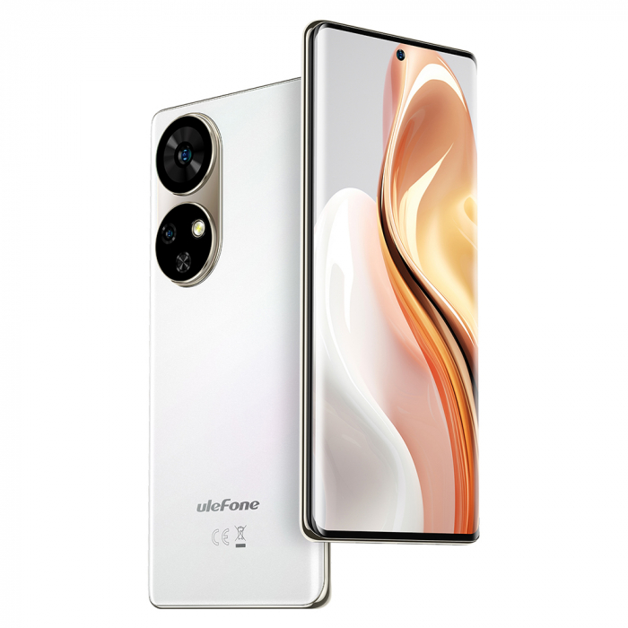 Ulefone Note 17 Pro Mobiltelefon Feher, 4G, 6,78" 3D Amoled, 24GB RAM (12GB + 12GB bővíthető), 256GB ROM, Android 13, 108MP+32MP, MediaTek Helio G99, NFC, 5050mAh, 33W, Dual SIM [2]