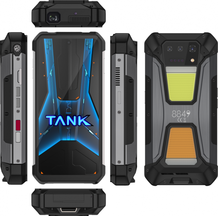 Mobiltelefon Unihertz 8849 Tank 2 Pro, 4G, 6.81" FHD+, 120Hz, Video projektor, 16GB RAM (8GB + 8GB bővíthető), 256GB ROM, 108MP, Android14, NFC, 23800mAh, Dual SIM [5]
