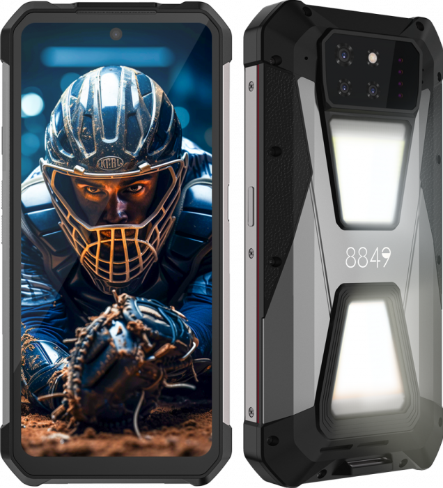 Mobiltelefon Unihertz 8849 Tank Shark, 5G, 6,79" 2.4K FHD+ 120Hz, 24GB RAM (12GB + 12GB bővíthető), 256GB ROM, Android 14, 64MP éjjellátó, 15600mAh, Dual SIM [8]