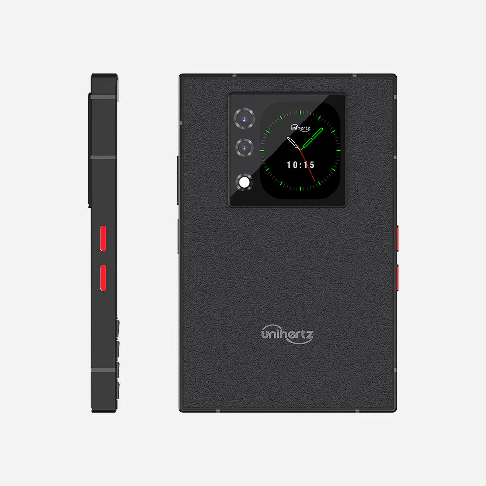 Mobiltelefon Unihertz Titan 2, Fekete, 5G, 4.5" IPS, 2" hátlapi másodlagos kijelző, 12GB RAM, 512GB ROM, 50MP, Android 15, Dimensity 7300, QWERTY billentyűzet, FM, OTG, 5050mAh, 33W, Dual SIM [3]