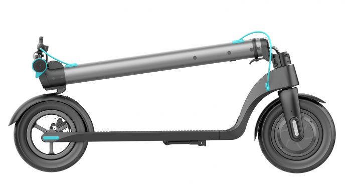 Összecsukható Elektromos Roller iSEN X7 Pro 2025 Ezüst, Alkalmazás, BT, 10", 350W Motor, Max. Hatótávolság 25km, akár 32km/h sebességgel, Leválasztható Akkumulátor [2]