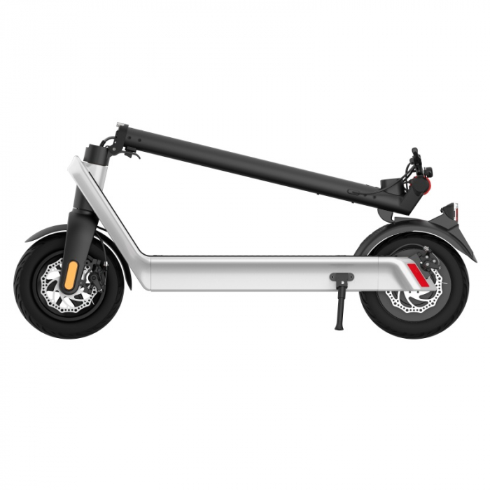 Összecsukható elektromos robogó iSEN X9 Plus Feher, 10 hüvelykes, 850 W, maximális autonómia 65 km, sebesség akár 36 km/h, kivehető akkumulátor 36 V15,6 Ah [3]