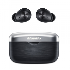 Fejhallgató - Casti wireless in-ear Bluedio Fi cu cutie de incarcare si transport, Bluetooth 5.0, Chip Qualcomm, Touch control, VFT, APTX, Negru