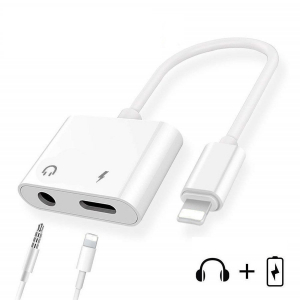 Adaptor Star de la lightning tata la lightning mama + jack mama 3.5mm [1]