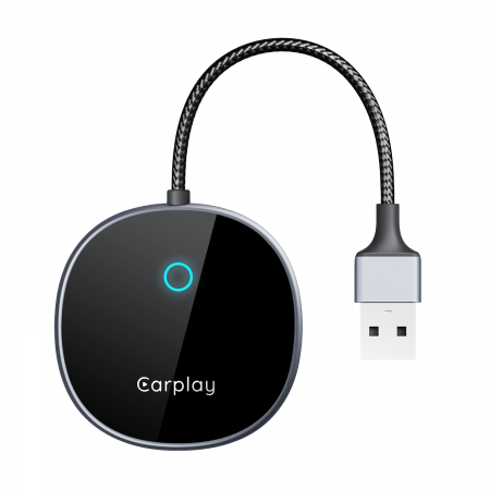 iSEN A22 Vezeték nélküli Autós Adapter Android Auto és CarPlay-hez, Fekete, USB és Type-C, Automatikus Csatlakozás, 5.8 GHz, Plug & Play [1]