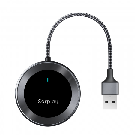 iSEN A20 Vezeték nélküli Autós Adapter Android Auto és CarPlay-hez, Fekete, USB és Type-C, Automatikus Csatlakozás, 5.8 GHz, Plug & Play [2]