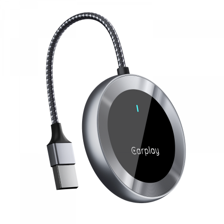 iSEN A20 Vezeték nélküli Autós Adapter Android Auto és CarPlay-hez, Fekete, USB és Type-C, Automatikus Csatlakozás, 5.8 GHz, Plug & Play [4]