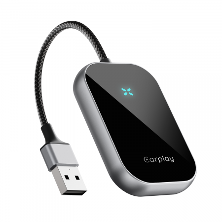 iSEN A21 Vezeték nélküli Autós Adapter Android Auto és CarPlay-hez, Fekete, USB és Type-C, Automatikus Csatlakozás, 5.8 GHz, Plug & Play [4]