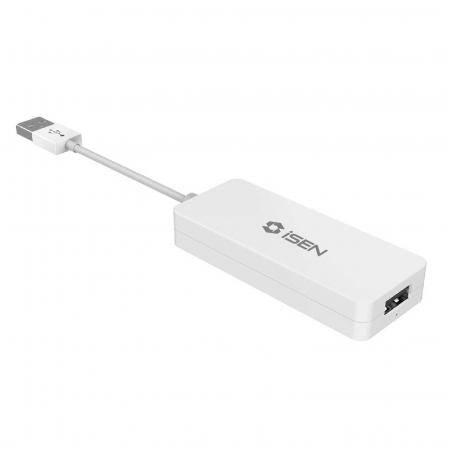 Az autó tartozékai - iSEN CCPM Fehér USB-adapter, Kábelcsatlakozás, LED jelző, Hangvezérlés