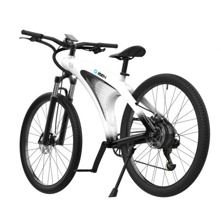 Elektromos kerékpár iSEN Q5 fehér, 650 W, kerék 27,5", 9 Shimano sebesség, Teljesen elektromos vagy rásegített vezetés, 45 km/h, Kivehető akkumulátor, IPX4 [5]