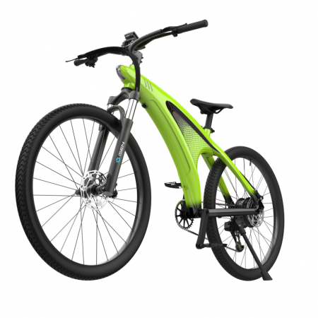 Elektromos kerékpár iSEN Q5 Zöld, 650W, 27.5" kerék, 9 sebességű Shimano, teljesen elektromos vagy asszisztált vezetés, 45km/h, levehető akkumulátor, IPX4 [5]