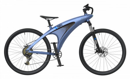 Elektromos kerékpár iSEN Q5 Kék, 650 W, kerék 27,5", 9 Shimano sebesség, Teljesen elektromos vagy rásegített vezetés, 45 km/h, Kivehető akkumulátor, IPX4 [2]