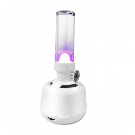 Hordozható vezeték nélküli hangszóró aromaterápiás Bluedio FS White, világítás, Bluetooth 5, memóriahely, beépített mikrofon, alkalmazás [1]