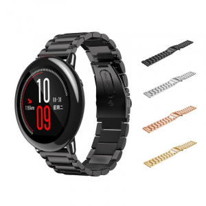 Okosóra tartozékok - Bratara de schimb din metal cu zale mari  22mm pentru smartwatch Xiaomi AmazFit stratos/ GTR 47mm,
