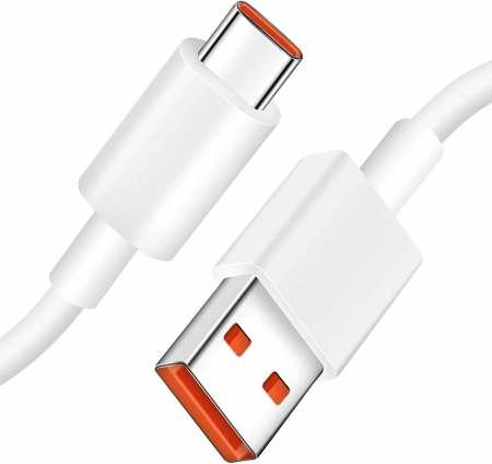 Szupergyors töltőkábel Xiaomi USB Type-C, 6A, 120W, fehér [1]