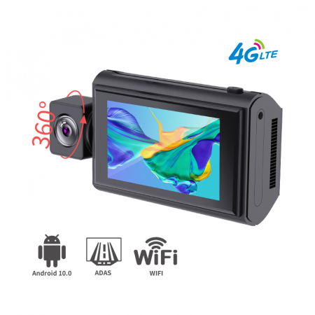 iSEN G3 4G Mini kétlencsés autós kamera, 270°-os kameraforgatás, GPS, ADAS, parkolásfigyelés, WiFi, távfelügyelet, G-érzékelő, G-érzékelő [1]
