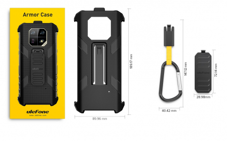 Telefon tartozékok - Carcasa de protectie multifunctionala pentru Ulefone Armor 22 cu clema si carabina