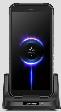 Telefon tartozékok - Asztali töltőállomás Ulefone RugKing-hoz, Pogo Pin csatlakozóval és 10W-os gyorstöltéssel.