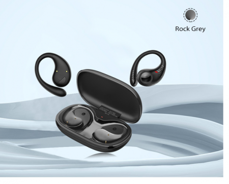 Blackview AirBuds 10 Pro TWS vezeték nélküli nyitott fülhallgató szürke, sportos kivitel, töltőtokkal, LED kijelzővel, érintésvezérléssel, IP68 és IP69 védelemmel [1]