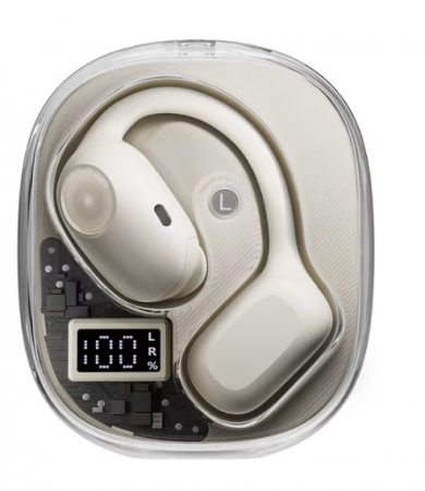 Vezeték nélküli open-ear Blackview AirBuds 100 fülhallgató 500mAh töltőtokkal, Bluetooth 5.3, Seashell White [2]