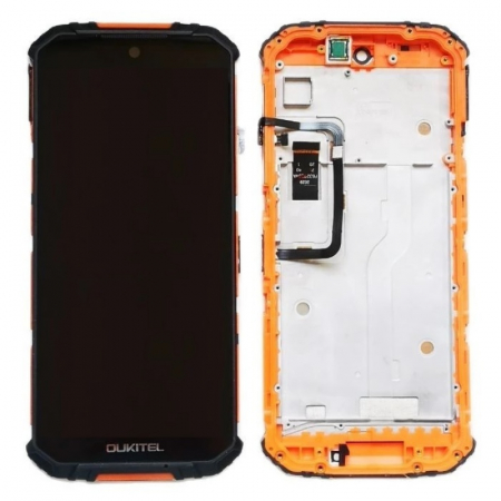 Telefon cserealkatrészek - Display OGS cu rama original Oukitel WP6 / WP6 Lite Orange