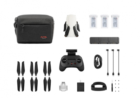 Autel Evo Nano Premium összecsukható drón, fehér, 4K, 48 MP, 1/2" CMOS, 3 tengelyes karmantyú, GPS, 28 perc repülési idő, memóriahely, 2250 mAh [1]