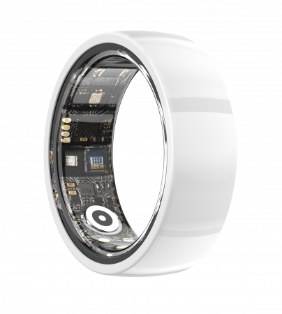 Lifestyle - iSEN R1000 Okos Gyűrű Fehér, SpO2 & SMBP, Alvás / Szívritmus / Kalóriafigyelés, Távoli figyelés, Lépés- és Távolságszámláló, Több sportmód, 18mAh
