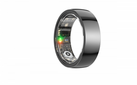 iSEN R1000 Okos Gyűrű Fekete, SpO2 & SMBP, Alvás / Szívritmus / Kalóriafigyelés, Távoli figyelés, Lépés- és Távolságszámláló, Több sportmód, 18mAh [5]