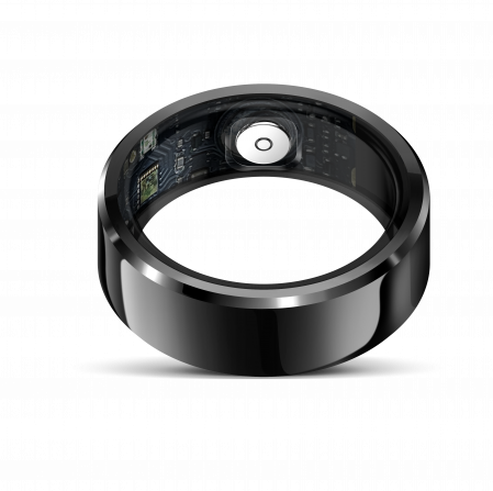 iSEN R6 Okosgyűrű, HR, SpO2, Hőmérséklet, Alvásfigyelés, Multi Sport, Dedikált alkalmazás: EcTri, 18mAh, IP68, Black [2]