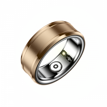 Okos gyűrű - iSEN R3 Okosgyűrű, HR, SpO2, Hőmérséklet, Alvásfigyelés, Multi Sport, Dedikált alkalmazás: EcTri, 18mAh, IP68, Gold