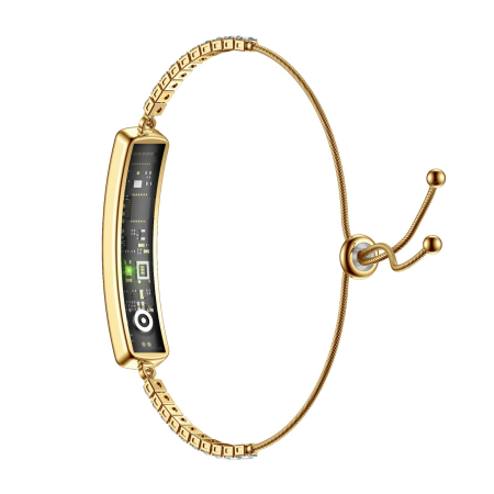 iSEN B5 Okoskarkötő, Arany, Rozsdamentes acél, 18mAh, Pulzusszám & Véroxigén monitorozás, Alvás & Aktivitáskövetés, Női egészség, Mágneses töltés [3]