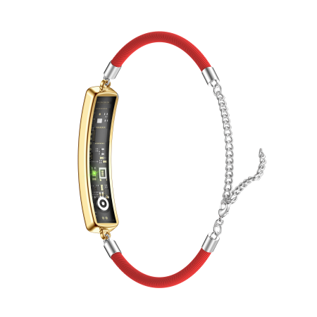 iSEN B5 Okoskarkötő, Arany, Rozsdamentes acél, 18mAh, Pulzusszám & Véroxigén monitorozás, Alvás & Aktivitáskövetés, Női egészség, Mágneses töltés [8]