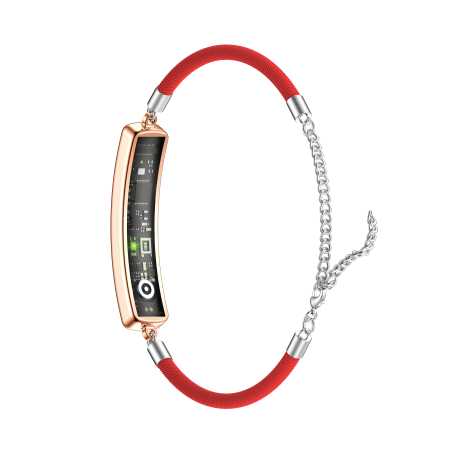 iSEN B5 Okoskarkötő, Vörösarany, Rozsdamentes acél, 18mAh, Pulzusszám & Véroxigén monitorozás, Alvás & Aktivitáskövetés, Női egészség, Mágneses töltés [8]