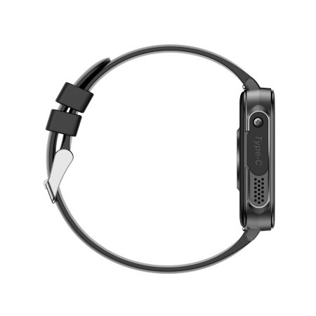 iSEN V96 Okosóra, Fekete, 1.83" HD, Pulzusszám, Vérnyomás, Véroxigén (SpO2), Hívás Funkció, 280 mAh, IP67, Szilikon Szíj, DaFit Alkalmazás, Zenevezérlés, Időjárás, Android 5.2 / iOS 9.0 [18]