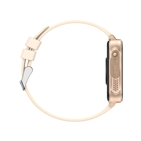 iSEN V96 Okosóra, Krém, 1.83" HD, Pulzusszám, Vérnyomás, Véroxigén (SpO2), Hívás Funkció, 280 mAh, IP67, Szilikon Szíj, DaFit Alkalmazás, Zenevezérlés, Időjárás, Android 5.2 / iOS 9.0 [11]