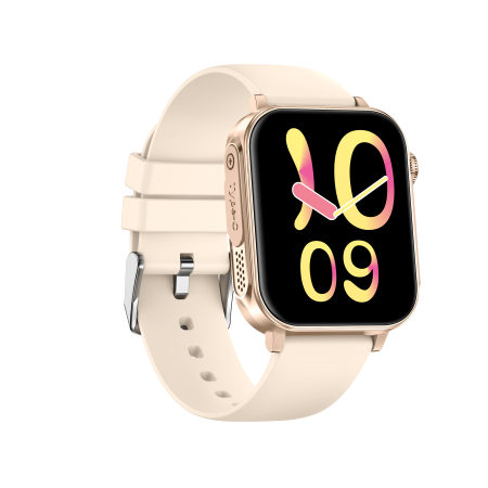 iSEN V96 Okosóra, Krém, 1.83" HD, Pulzusszám, Vérnyomás, Véroxigén (SpO2), Hívás Funkció, 280 mAh, IP67, Szilikon Szíj, DaFit Alkalmazás, Zenevezérlés, Időjárás, Android 5.2 / iOS 9.0 [3]