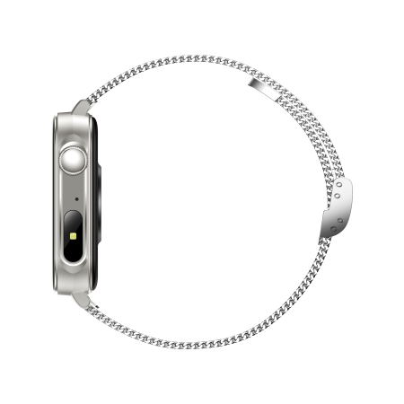 iSEN V96 Okosóra, Szürke, 1.83" HD, Pulzusszám, Vérnyomás, Véroxigén (SpO2), Hívás Funkció, 280 mAh, IP67, Fém Szíj, DaFit Alkalmazás, Zenevezérlés, Időjárás, Android 5.2 / iOS 9.0 [12]