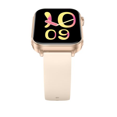 iSEN V96 Okosóra, Arany, 1.83" HD, Pulzusszám, Vérnyomás, Véroxigén (SpO2), Hívás Funkció, 280 mAh, IP67, Szilikon Szíj, DaFit Alkalmazás, Zenevezérlés, Időjárás, Android 5.2 / iOS 9.0 [11]