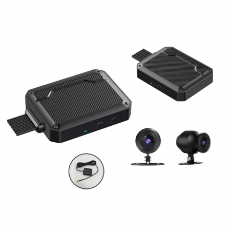 DVR autókamerák - Mini iSEN ZW2 motoros műszerfal kamera, 4G, HD1080P, WIFI, GPS követés, 145°, G-szenzor, hurokrögzítés, ADAS, IP67