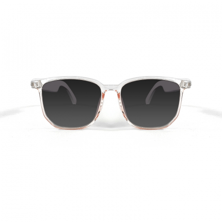 iSEN GS03 okos napszemüveg, Átlátszó keret, Polarizált UV400 lencsék, Unisex, Beépített mikrofon és hangszóró, Bluetooth zene és hívások, Hangasszisztens [12]