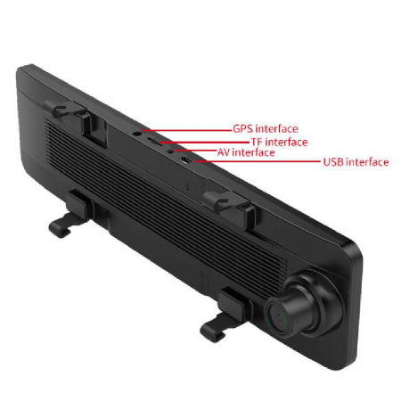 iSEN S18 DVR Tükör, 11.26", Érintőkijelző, Kétmagos, 4K, Éjjellátó, WiFi, GPS, Memóriakártya-hely, Tolatókamera [4]