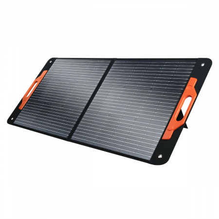 Napelemek - Panou solar portabil Blackview Oscal PM100, 100W, Pliabil in 2 bucati, Picioare reglabile, 3.8kg