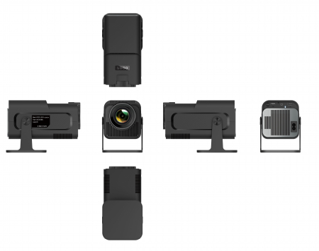 iSEN HY-320 hordozható projektor, 4K dekódolás, 1 GB RAM, 8 GB ROM, Android 11, CPU Allwinner H713, GPU Mali-G31, kétsávos WiFi6+BT5.0 [3]