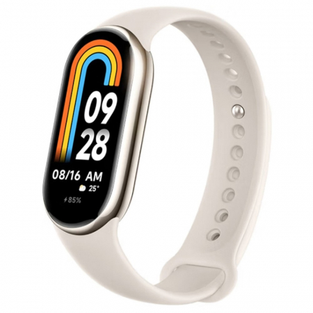 Fitness karkötők - Smartband Xiaomi Mi Band 8 Gold, AMOLED 1.62", Ritm cardiac, Oxigen, Calorii, Pași, Somn, 150+ moduri sport, 190mAh