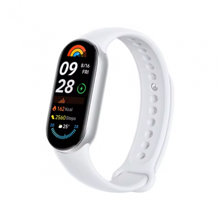 Fitness karkötők - Okoskarkötő Xiaomi Mi Band 9, White, 1.62" AMOLED, Pulzus- és SpO2 Monitorozás, Alvásfigyelés, Sporttevékenységek Rögzítése, Többsport Mód, 233mAh