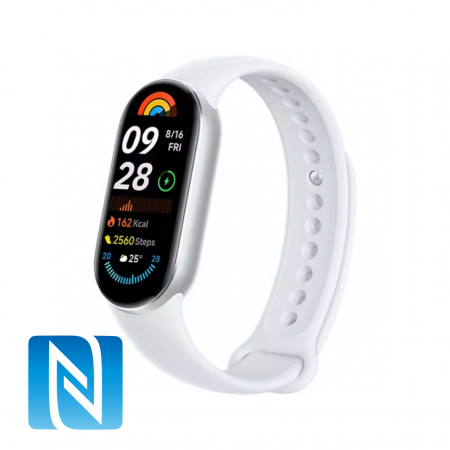 Fitness karkötők - Okoskarkötő Xiaomi Mi Band 9, White, 1.62" AMOLED, Pulzus- és SpO2 Monitorozás, Alvásfigyelés, Sporttevékenységek Rögzítése, Többsport Mód, 233mAh