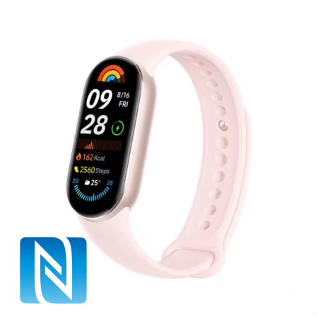 Fitness karkötők - Okoskarkötő Xiaomi Mi Band 9, Pink, 1.62" AMOLED, Pulzus- és SpO2 Monitorozás, Alvásfigyelés, Sporttevékenységek Rögzítése, Többsport Mód, 233mAh