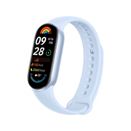 Fitness karkötők - Okoskarkötő Xiaomi Mi Band 9, Blue, 1.62" AMOLED, Pulzus- és SpO2 Monitorozás, Alvásfigyelés, Sporttevékenységek Rögzítése, Többsport Mód, 233mAh