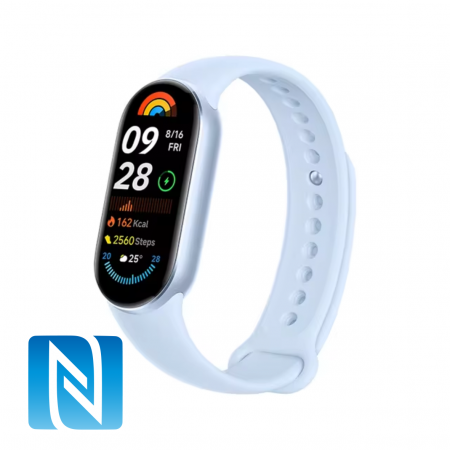 Fitness karkötők - Okoskarkötő Xiaomi Mi Band 9, Blue, 1.62" AMOLED, Pulzus- és SpO2 Monitorozás, Alvásfigyelés, Sporttevékenységek Rögzítése, Többsport Mód, 233mAh